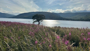 view of loch and mountain
